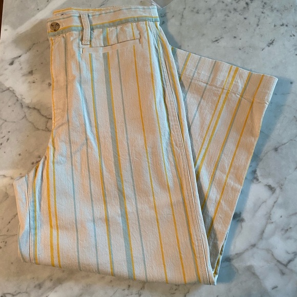 Madewell Emmett Wide-Leg Crop Pants in Stripe - Picture 7 of 7